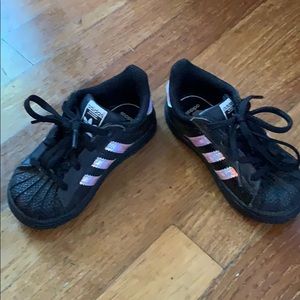Children’s black Adidas shoes
